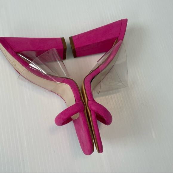Lulus Arianna Fuchsia Suede High Heel Sandals size 8 - Picture 2 of 11